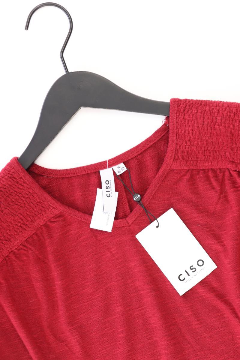 Ciso Shirt Gr. XL neu mit Etikett 3/4 Ärmel rot aus Viskose