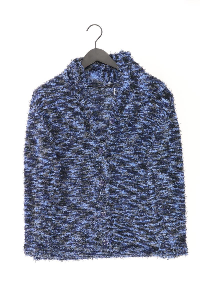 Strickjacke Gr. 40 Langarm blau aus Polyester