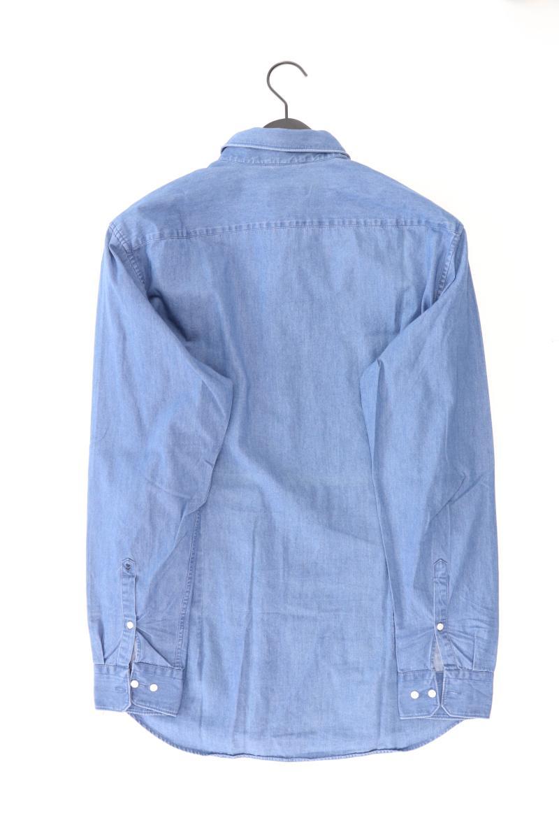 Seidensticker Langarmhemd für Herren Gr. L blau aus Baumwolle