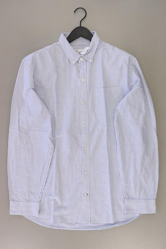 GAP Langarmhemd für Herren Gr. XL gestreift blau aus Baumwolle