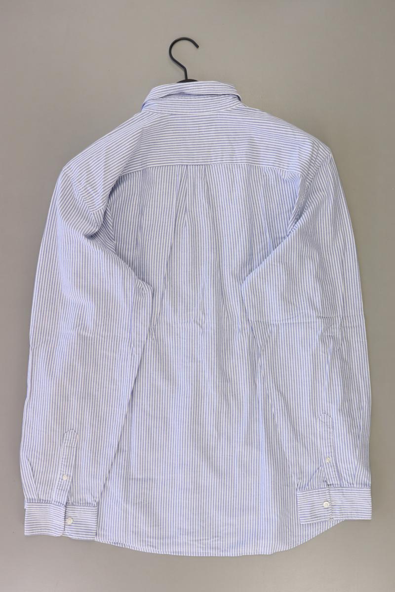 GAP Langarmhemd für Herren Gr. XL gestreift blau aus Baumwolle