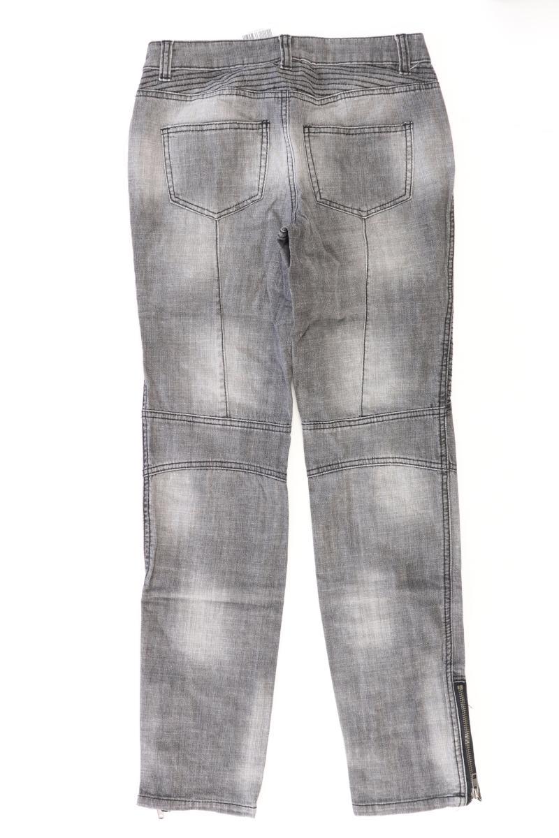 Mandarin Skinny Jeans Gr. 36 grau aus Baumwolle