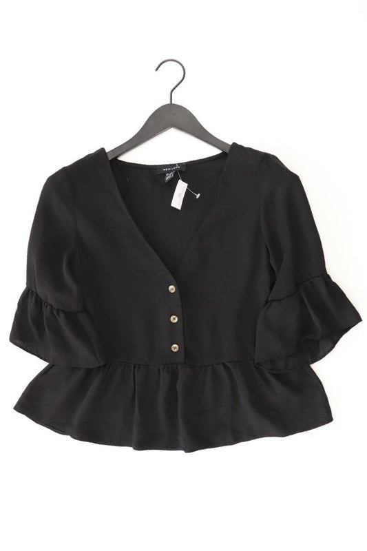 New Look Regular Bluse Gr. 40 3/4 Ärmel schwarz aus Polyester