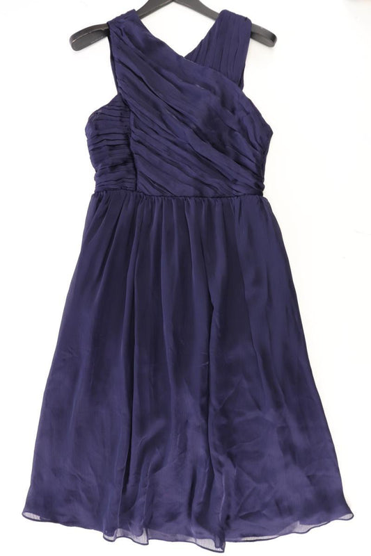 Abendkleid Gr. 42 Ärmellos blau aus Polyester