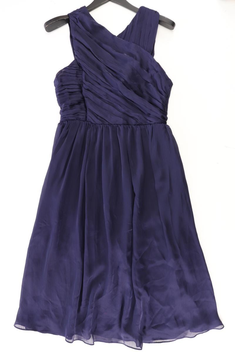 Abendkleid Gr. 42 Ärmellos blau aus Polyester