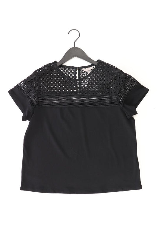 Kurzarmbluse Gr. M schwarz aus Polyester