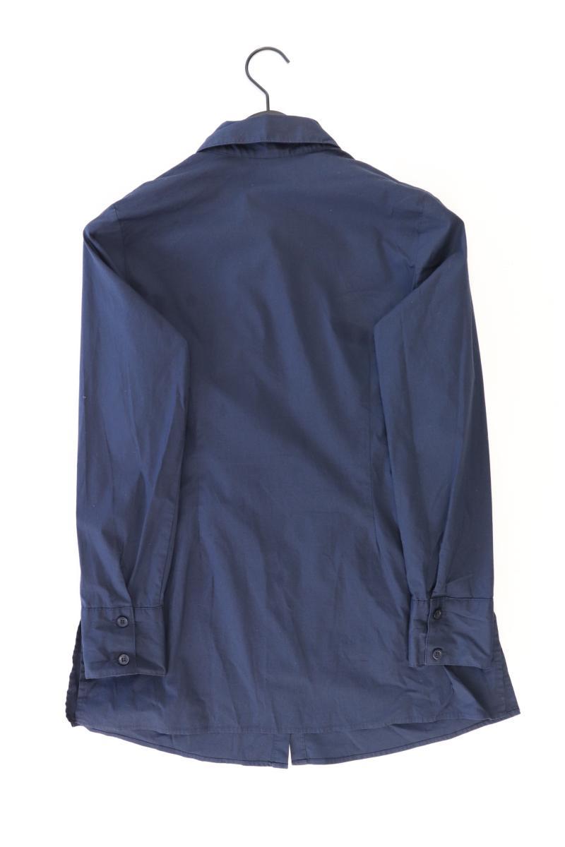Best Connections Rüschenbluse Gr. 40 Langarm blau aus Baumwolle