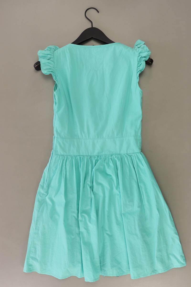 Kurzarmkleid Gr. 40 mit Pailletten türkis aus Baumwolle
