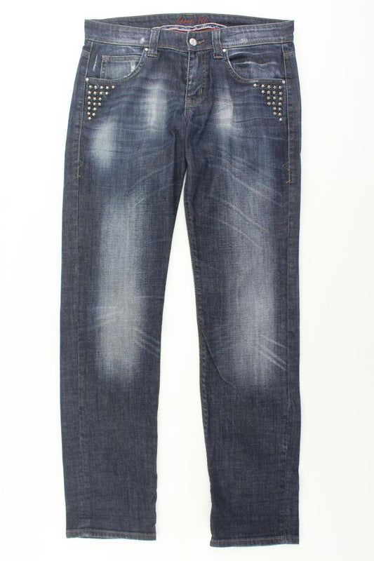 MAC Straight Jeans Gr. 36/L32 Modell Casual Starlet mit Nieten blau