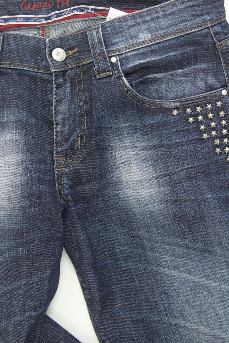 MAC Straight Jeans Gr. 36/L32 Modell Casual Starlet mit Nieten blau