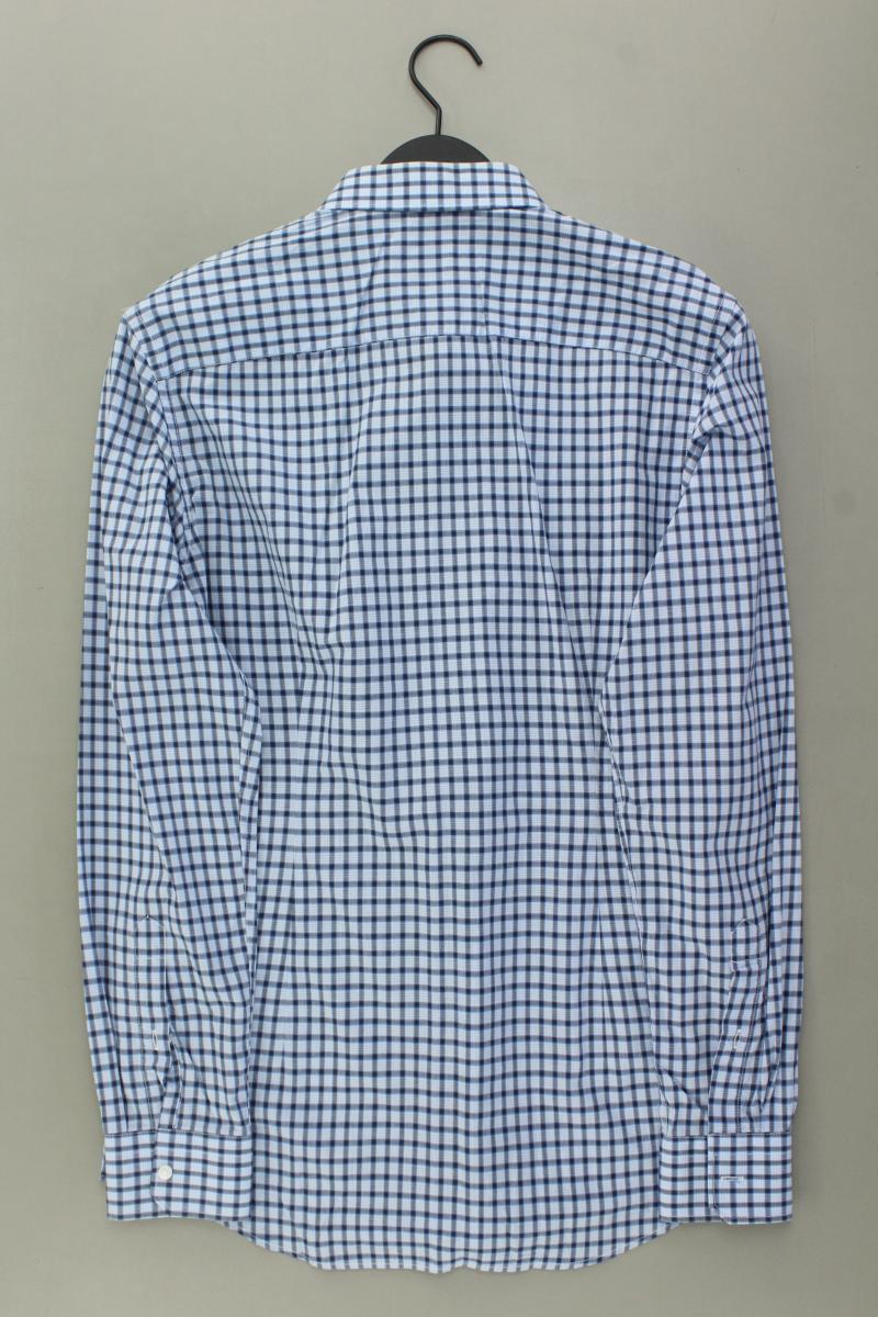 Esprit Collection Karohemd für Herren Gr. Hemdgröße 39 kariert Langarm blau