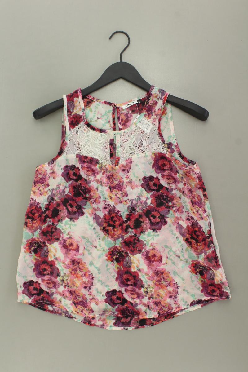 Only Ärmellose Bluse Gr. 36 mit Blumenmuster mehrfarbig aus Polyester
