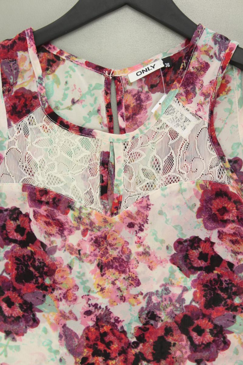 Only Ärmellose Bluse Gr. 36 mit Blumenmuster mehrfarbig aus Polyester
