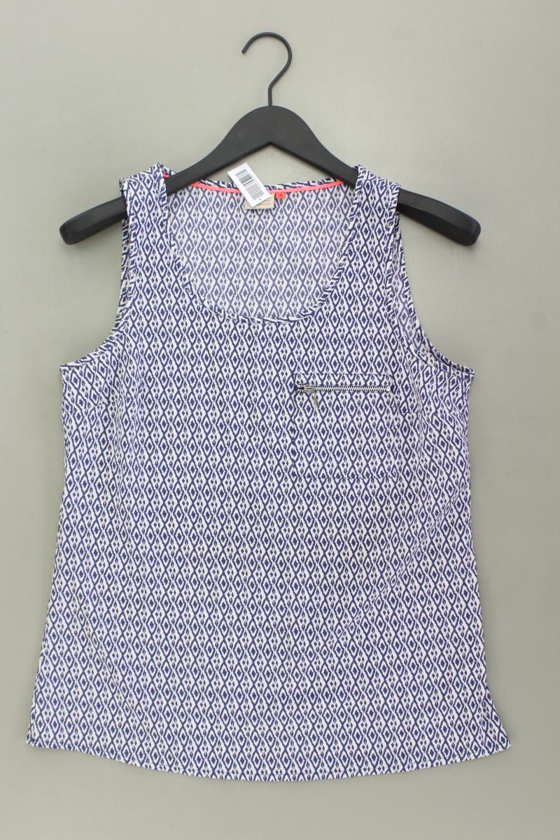 Only Ärmellose Bluse Gr. 36 geometrisches Muster blau