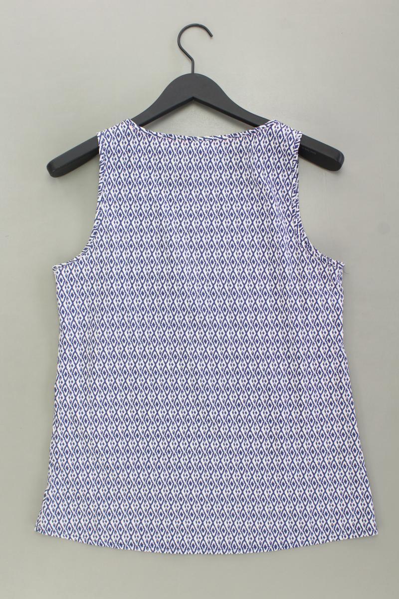 Only Ärmellose Bluse Gr. 36 geometrisches Muster blau