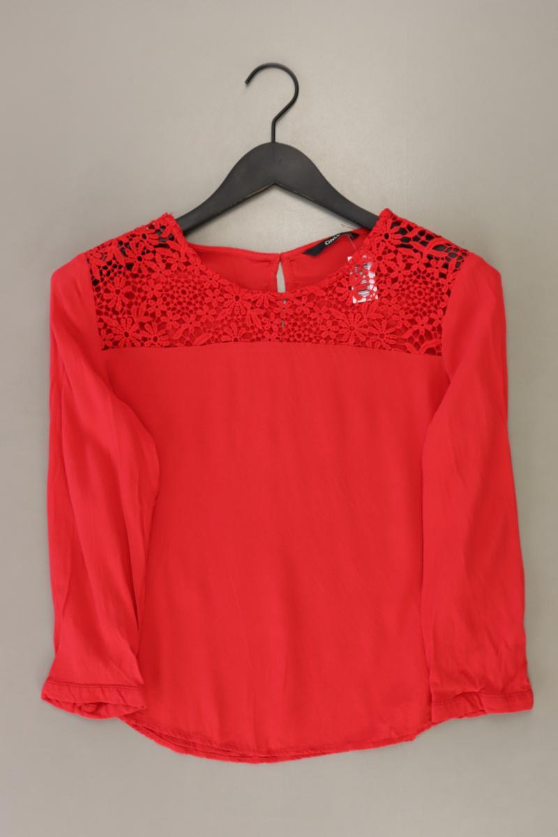 Only Langarmbluse Gr. 38 rot aus Viskose