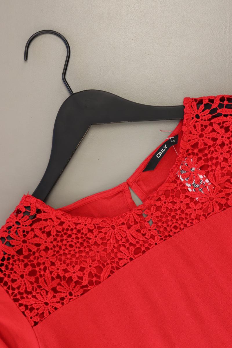 Only Langarmbluse Gr. 38 rot aus Viskose