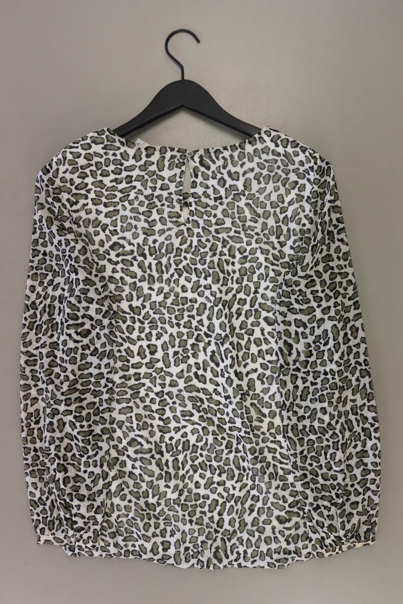 Esprit Langarmbluse Gr. 38 mit Tierdruck braun aus Polyester