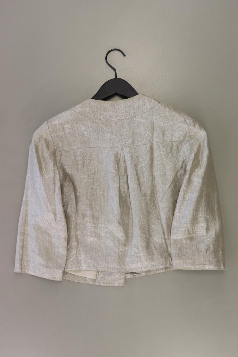 Apart Regular Cardigan Gr. 32 3/4 Ärmel silber aus Leinen