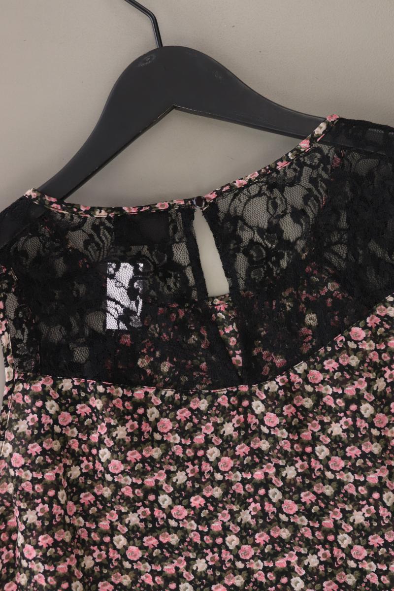 Vila Ärmellose Bluse Gr. M mit Blumenmuster schwarz aus Polyester