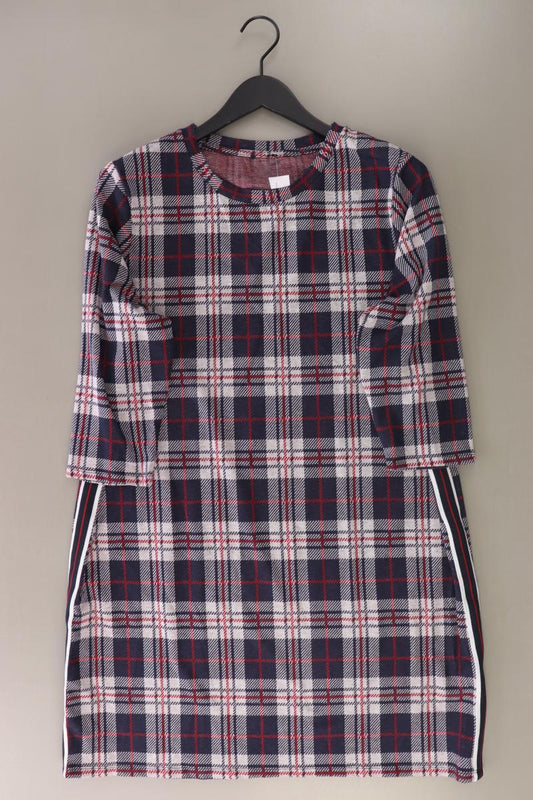 Adler Kleid Gr. 46/48 kariert 3/4 Ärmel mehrfarbig aus Polyester