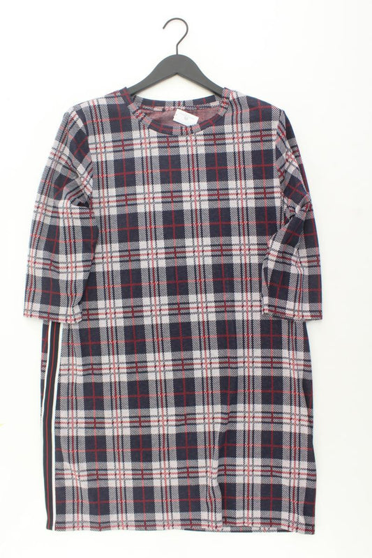 Midikleid Gr. 46/48 kariert 3/4 Ärmel blau