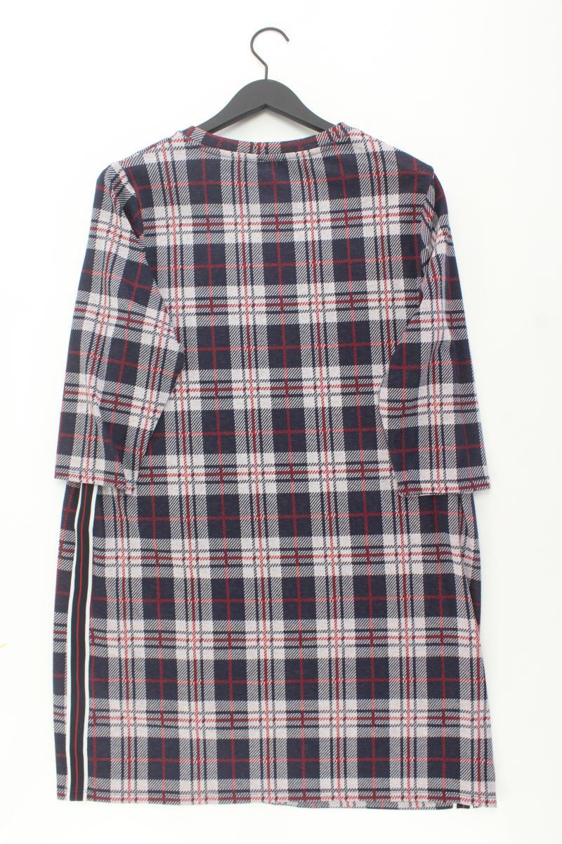Midikleid Gr. 46/48 kariert 3/4 Ärmel blau