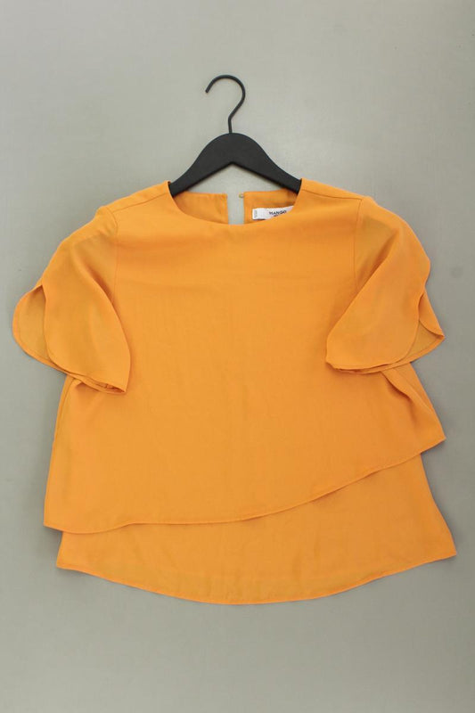 Mango Kurzarmbluse Gr. XS orange aus Polyester