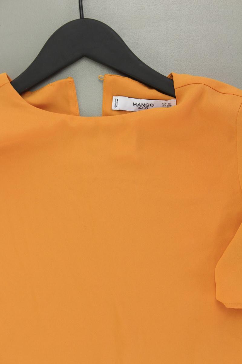 Mango Kurzarmbluse Gr. XS orange aus Polyester