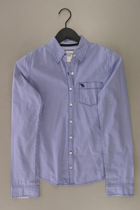Abercrombie & Fitch Langarmbluse Gr. M blau aus Baumwolle