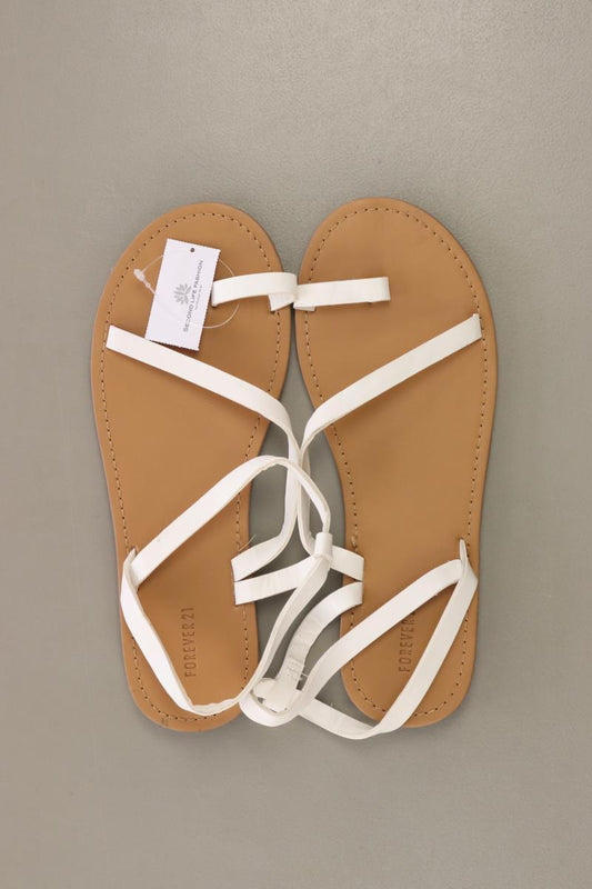 forever 21 Sandalen Gr. 38 neuwertig weiß aus Polyurethan