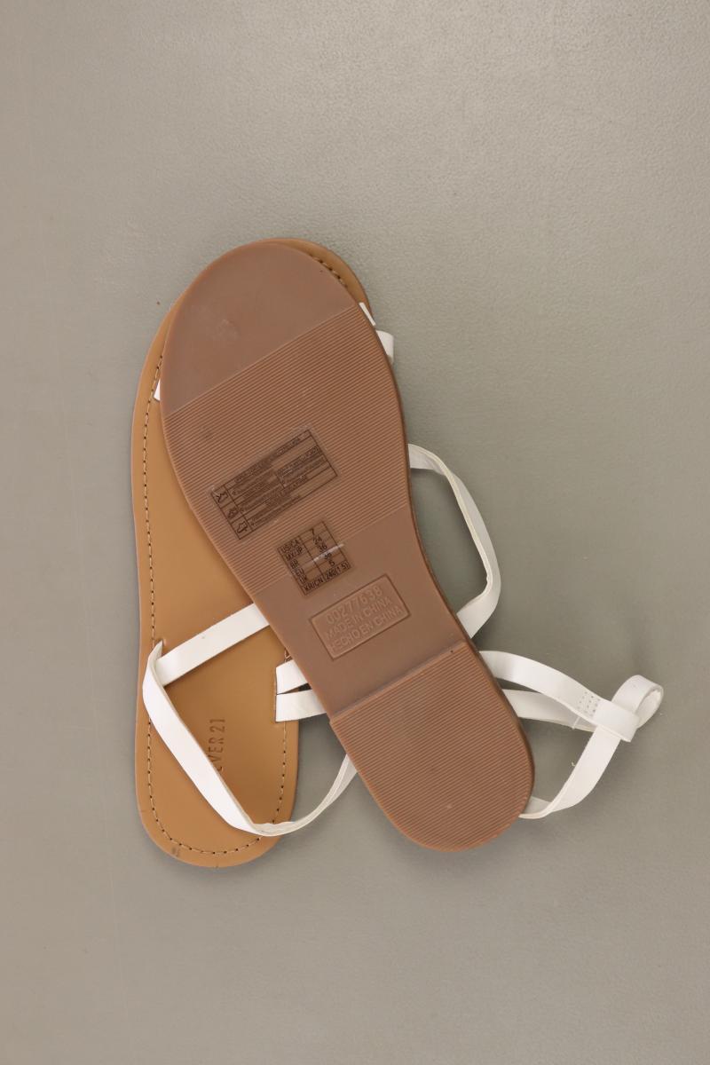 forever 21 Sandalen Gr. 38 neuwertig weiß aus Polyurethan