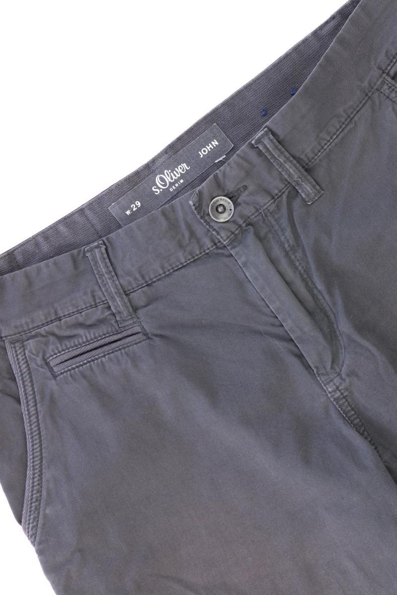 s.Oliver Chino Shorts für Herren Gr. W29 grau aus Baumwolle
