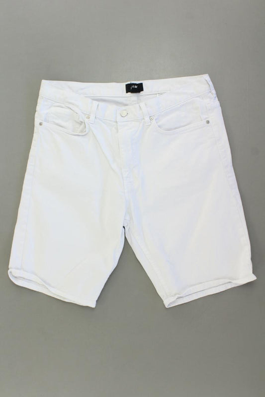 H&M Shorts für Herren Gr. W31 weiß aus Baumwolle