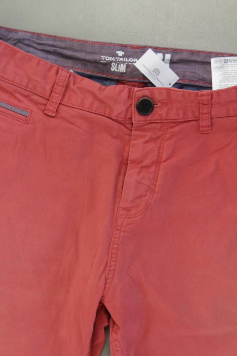 Tom Tailor Chino Shorts für Herren Gr. W30 Modell Jim rot aus Baumwolle