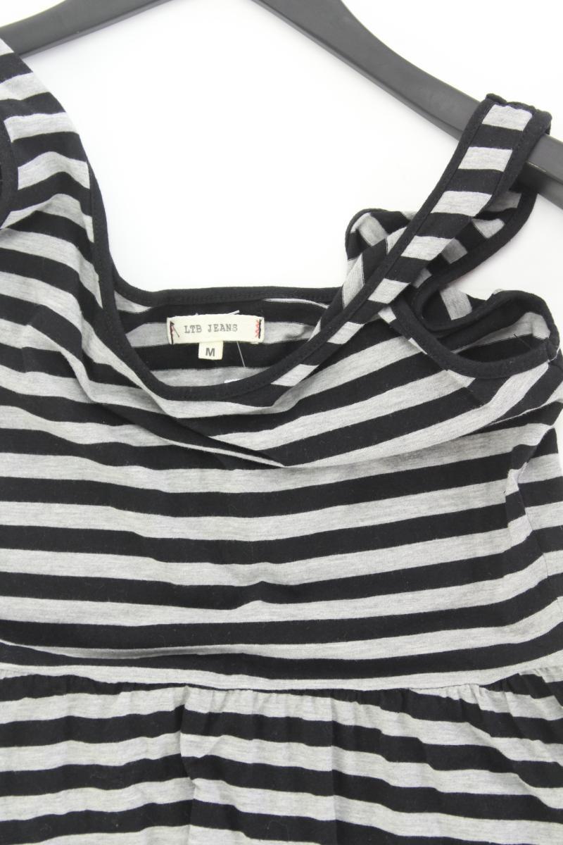 LTB Jerseykleid Gr. M gestreift Träger grau aus Baumwolle