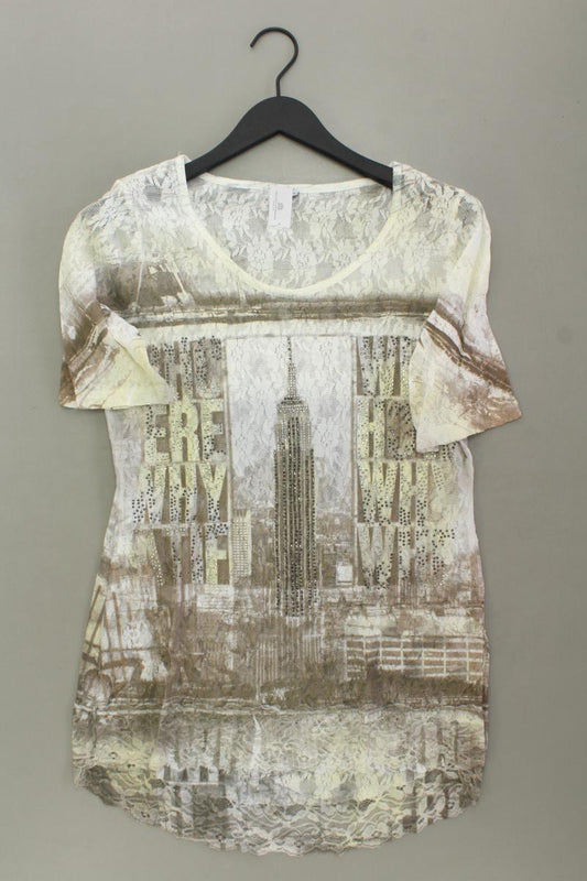 Liberty Shirt mit Spitze Gr. M Kurzarm creme aus Polyester