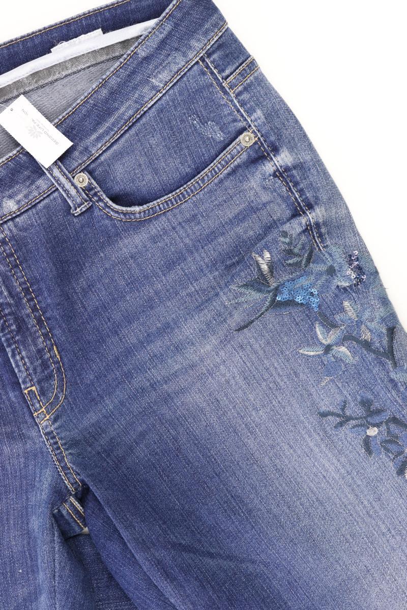 Cambio Straight Jeans Gr. 44 blau aus Baumwolle
