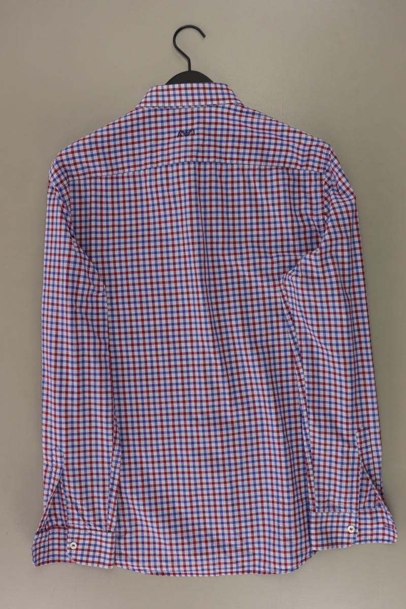 Armani Jeans Karohemd für Herren Gr. XL kariert Langarm blau aus Baumwolle
