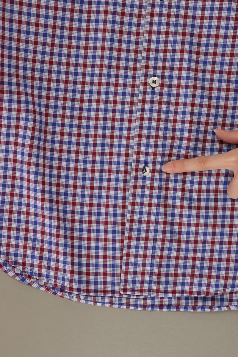 Armani Jeans Karohemd für Herren Gr. XL kariert Langarm blau aus Baumwolle