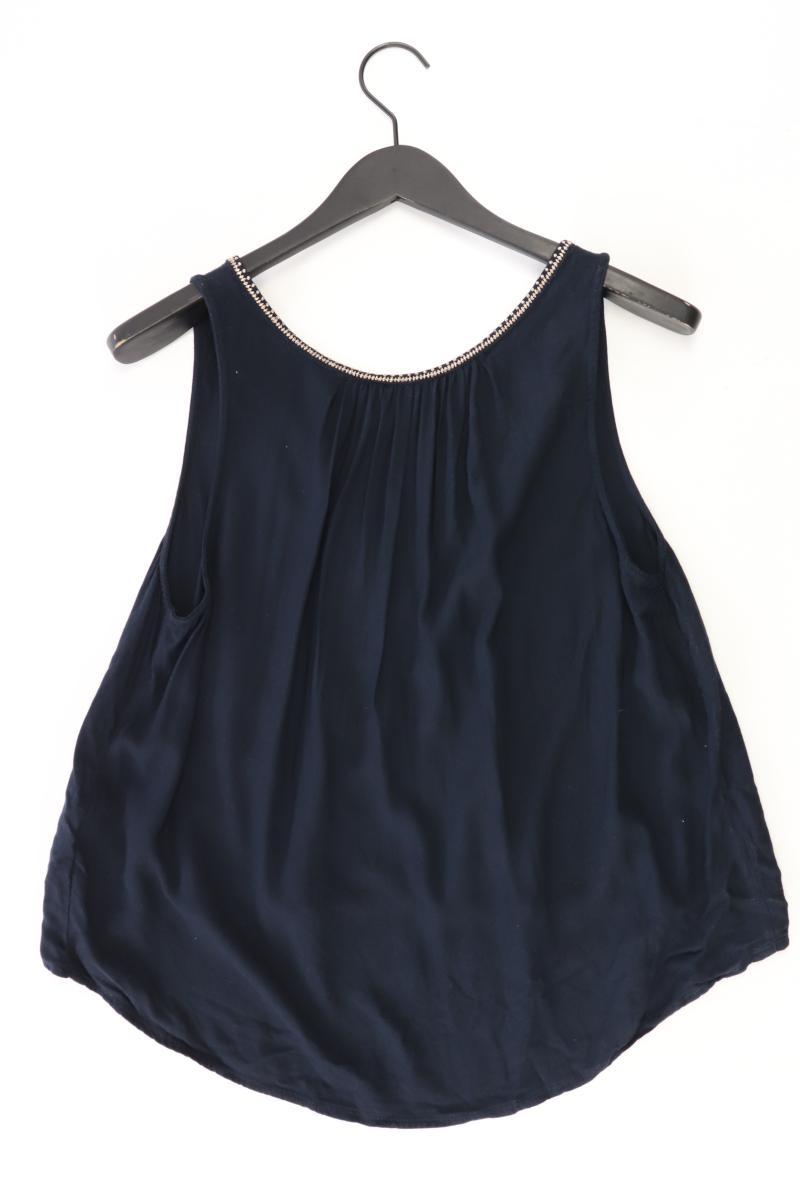 Hollister Ärmellose Bluse Gr. M mit Pailletten blau aus Viskose