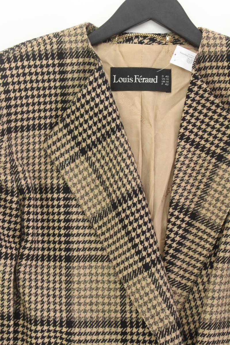 Louis Féraud Wollblazer Gr. 40 hahnentritt Vintage braun