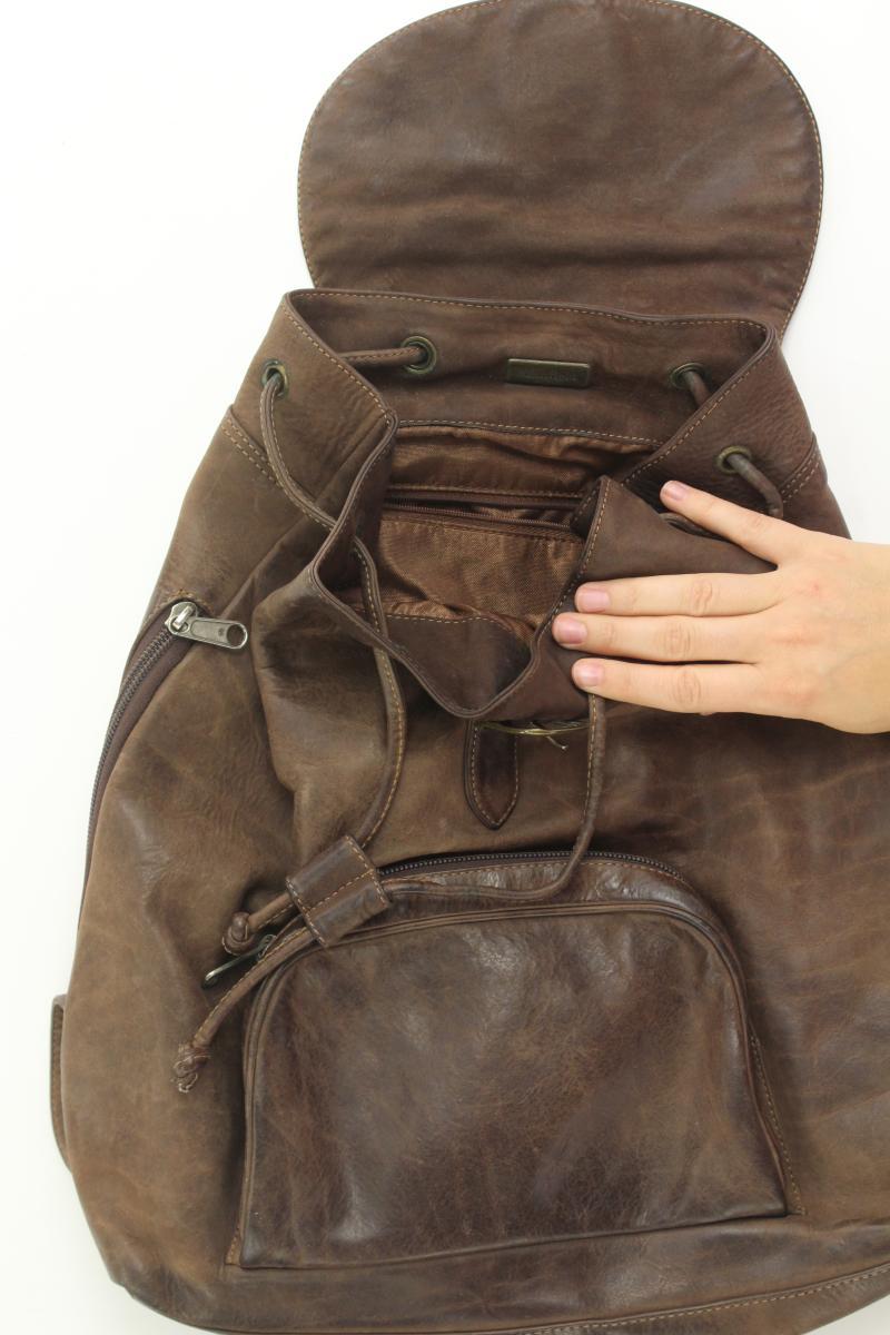 Manfield Paris Rucksack für Herren neuwertig Vintage braun aus Leder