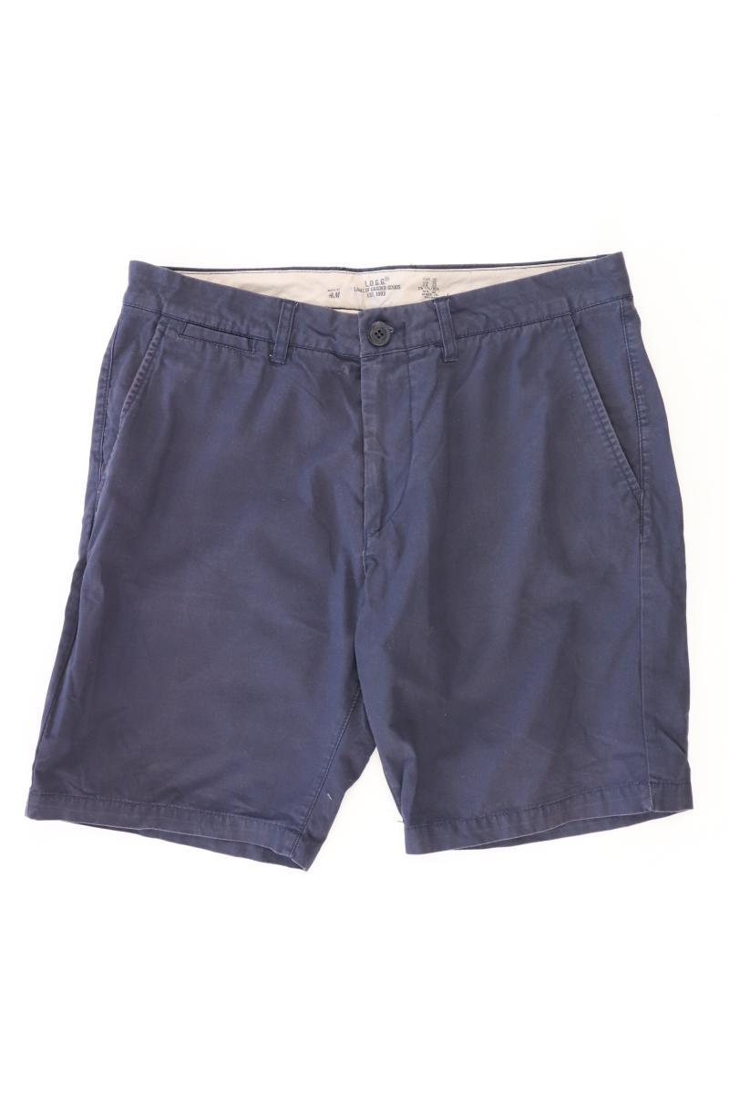 Chino Shorts für Herren Gr. W32 blau aus Baumwolle