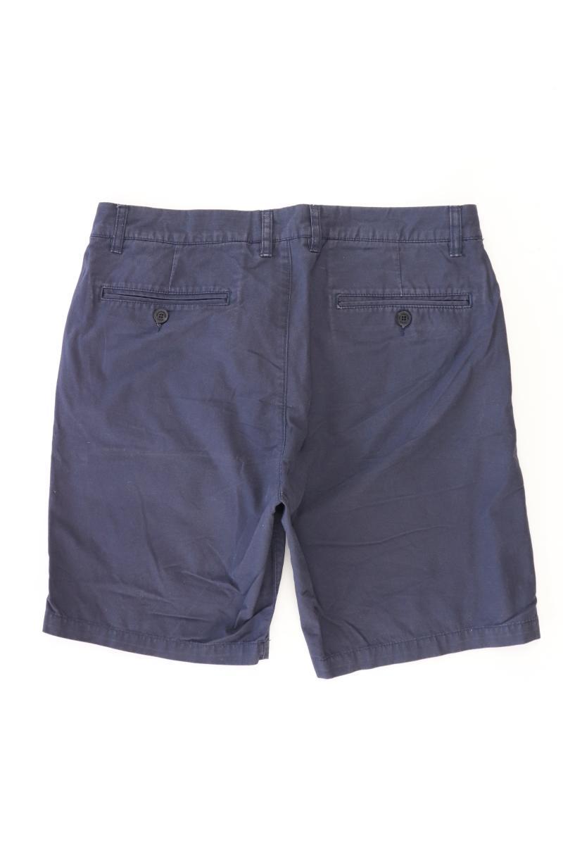 Chino Shorts für Herren Gr. W32 blau aus Baumwolle