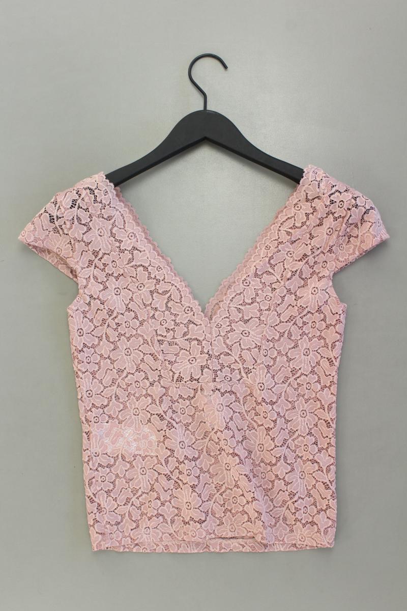 Only Shirt mit Spitze Gr. M Kurzarm rosa aus Nylon