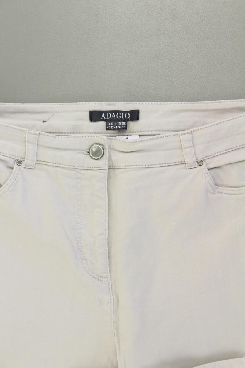 Adagio 3/4 Jeans Gr. 40 creme aus Baumwolle