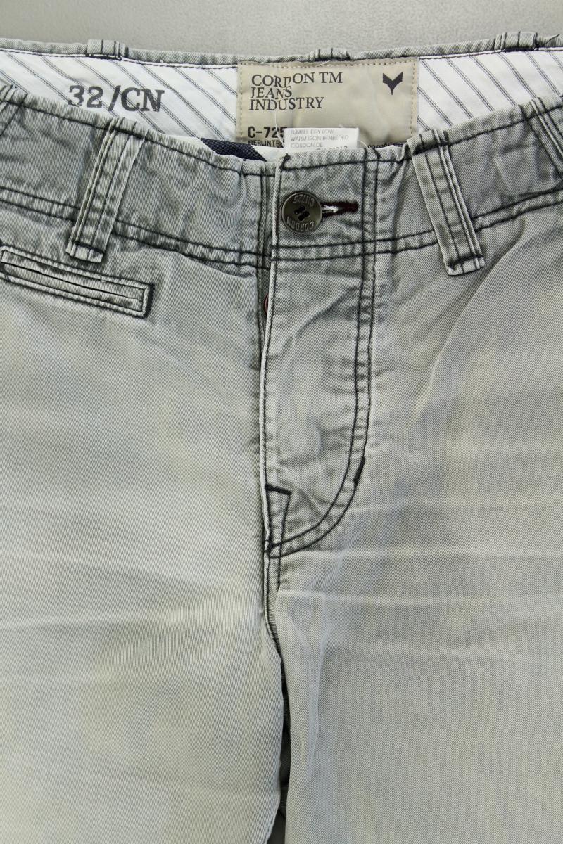 Cordon Jeansshorts für Herren Gr. W32 grau aus Baumwolle