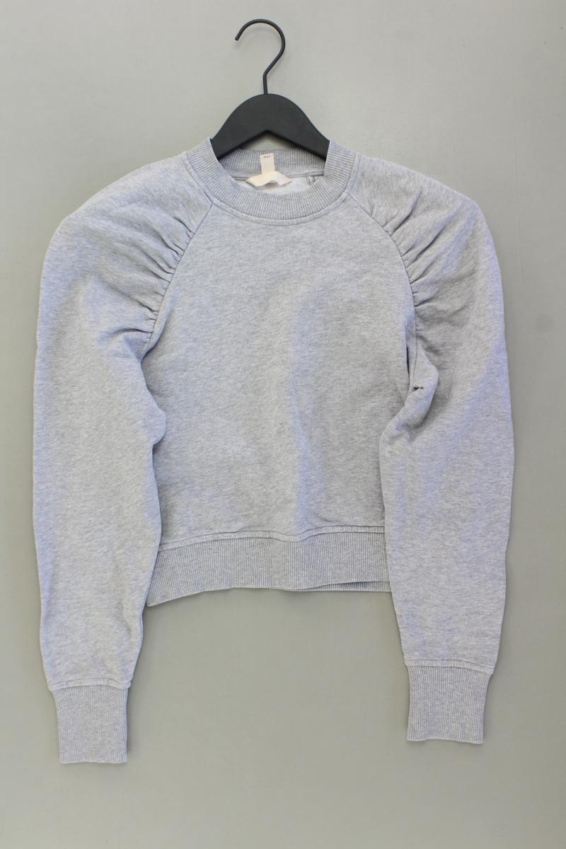 H&M Langarmpullover Gr. XS grau aus Baumwolle