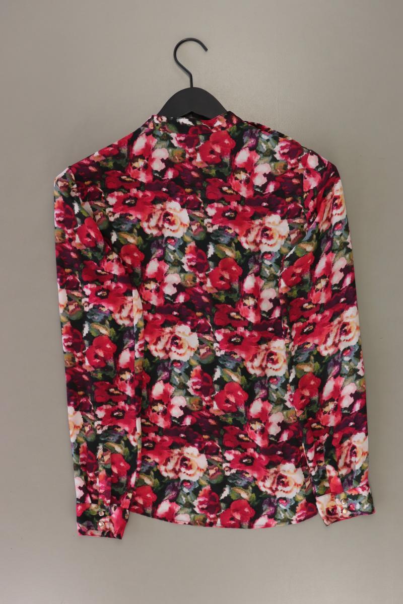 forever 21 Rüschenbluse Gr. M mit Blumenmuster Langarm pink aus Polyester